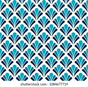 Vector Classic Floral art nouveau Seamless pattern. Stylish abstract art deco texture.