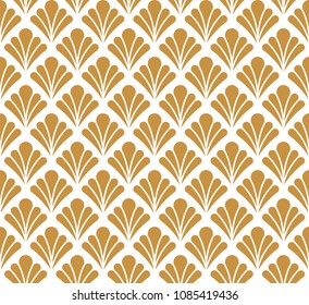 Vector Classic Floral art nouveau Seamless pattern. Stylish abstract art deco texture.