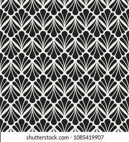 Vector Classic Floral art nouveau Seamless pattern. Stylish abstract art deco texture.