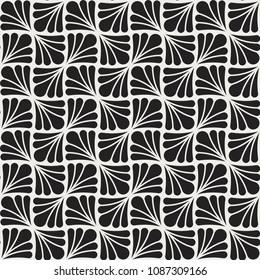 Vector Classic Floral Art Nouveau Seamless Pattern. Stylish Abstract Art Deco Texture.