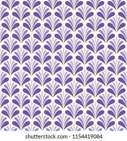 Vector Classic Floral art nouveau Seamless pattern. Stylish ultra violet abstract art deco texture.