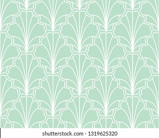 Vector Classic Floral art nouveau Seamless pattern. Stylish abstract art deco texture.