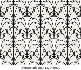 Vector Classic Floral art nouveau Seamless pattern. Stylish abstract art deco texture.