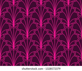 Vector Classic Floral art nouveau Seamless pattern. Stylish abstract art deco texture.