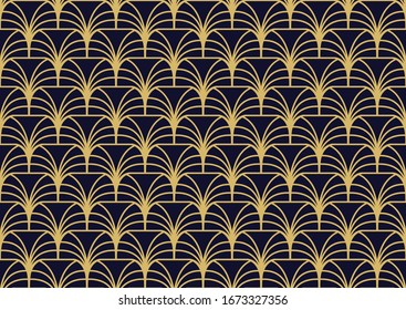 Vector Classic Floral art nouveau Seamless pattern. Stylish abstract art deco texture.