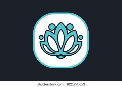 Vector of classic Flower isolated on dark background for designer.