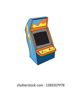 Vector of Classic game arcade console design eps format