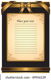 Vector classic greeting card with text area