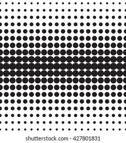 Vector classic halftone. Black dots on white background.