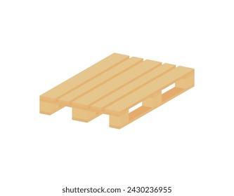 Vector classic industrial Euro pallets. Isolated on white background. 