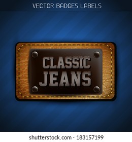 vector classic jeans label design