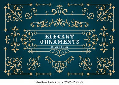 Vector classic ornament frame element