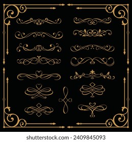 Vector classic ornament frame element