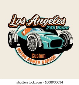 vector classic race car illustrations