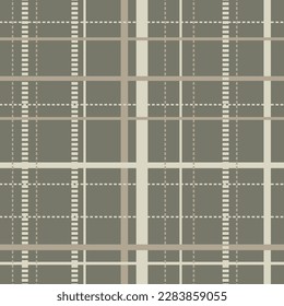 Vector classic sea green and beige color plaid repeat seamless pattern background. Digital textile print and pattern. Vector illustration
