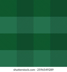 Vector classic seamless green plaid pattern for st. Patrick's day. Green gingham pattern for st. Paddy's day.