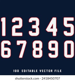 Vector classic sport basketball jersey number vector