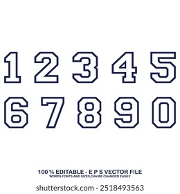 Vector classic sport basketball jersey number vector