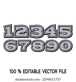Vector classic sport basketball jersey number vector