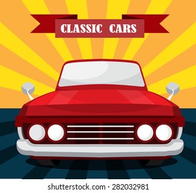 Vector of a classic vintage car