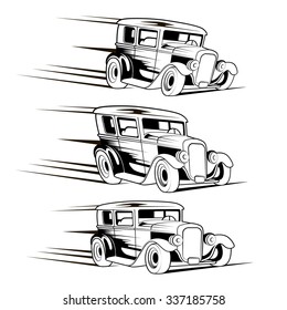 Vector of a classic vintage car