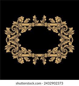 Vector classic vintage ornament frame