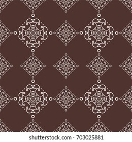 Vector classic vintage ornamental pattern. Seamless abstract background with repeating elements
