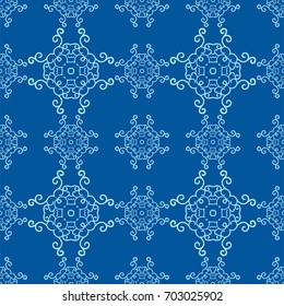 Vector classic vintage ornamental pattern. Seamless abstract background with repeating elements