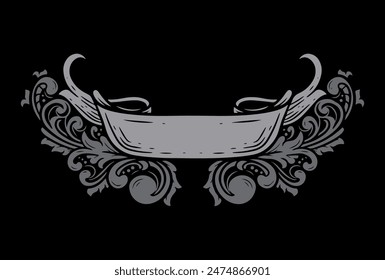 
vector classic vintage ribbon ornament