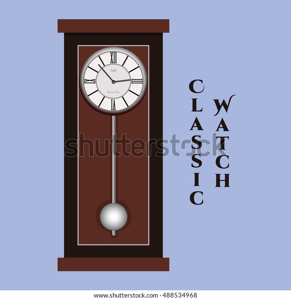 Vector Classic Watch Stock Vector (Royalty Free) 488534968