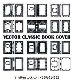 Vector classical book cover. Decorative vintage frame or border to be printed on the covers of books. Drawn by the standard size. Color can be changed in a few mouse clicks.