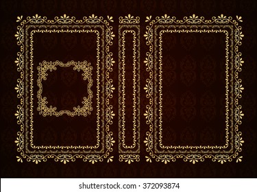 Vector classical book cover. Decorative vintage frame or border to be printed on the covers of books. Drawn by the standard size. Color can be changed in a few mouse clicks.
