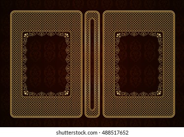 Vector classical book cover. Decorative vintage frame or border to be printed on the covers of books. Drawn by the standard size