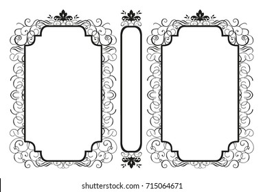 Vector classical book cover. Decorative vintage frame or border to be printed on the covers of books. Drawn by the standard size. Color can be changed in a few mouse clicks.