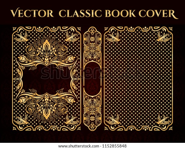 Vector Classical Book Cover Decorative Vintage Royalty Free