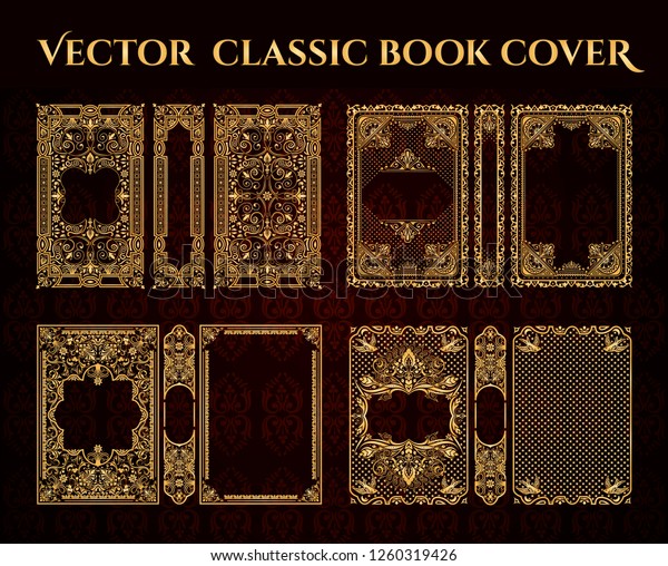 Vector Classical Book Cover Decorative Vintage Stock Vector