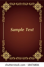 Vector of Classical Vintage floral background design, for restaurant menu design etc