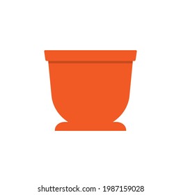 Vector clay pot isolated on white background