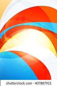 Vector clean blurred wave abstract template