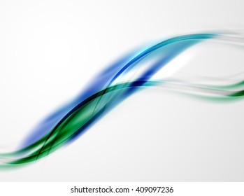 Vector clean blurred wave abstract template