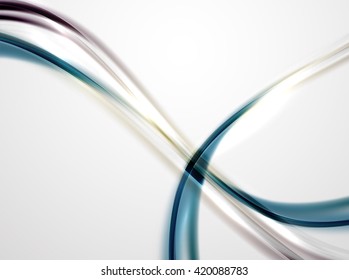 Vector clean blurred wave abstract template