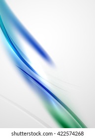 Vector clean blurred wave abstract template