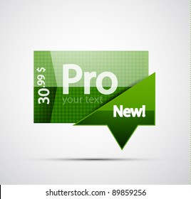 Vector clean green web box