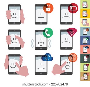 Vector clean icons set for web design and application user interface. Made in flat graphic style. Nice details and easily identifiable. Ideal for clean design, any size scale.