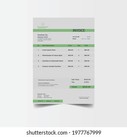 vector clean invoice template vector design