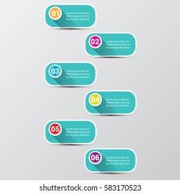 vector clean modern blue Infographic square banners set. Vector illustration can be used for workflow layout, diagram, number options, web design.