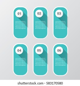 vector clean modern blue Infographic square banners set. Vector illustration can be used for workflow layout, diagram, number options, web design.