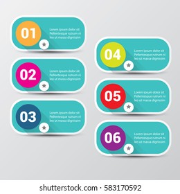 vector clean modern blue Infographic square banners set. Vector illustration can be used for workflow layout, diagram, number options, web design.