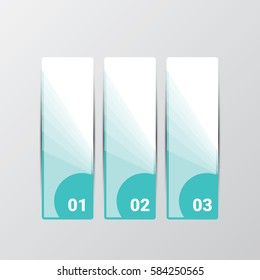 vector clean modern blue Infographic square banners set. Vector illustration can be used for workflow layout, diagram, number options, web design.