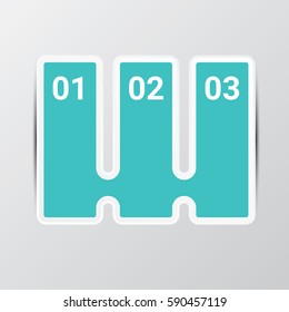 vector clean modern blue Infographic square banners set. Vector illustration can be used for workflow layout, diagram, number options, web design.